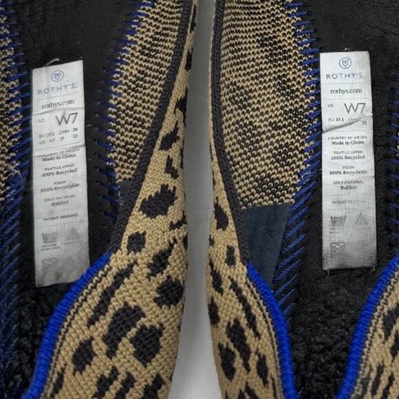 Rothy’s The Point Flats Cheetah Print Size 7 - Picture 7 of 8